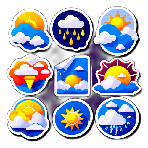 날씨 예보 테마 스티커