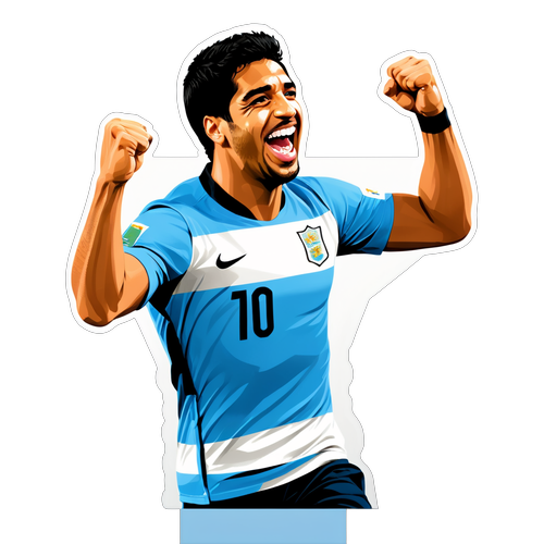 ¡Luis Suárez Celebra como Nunca! La Calcomanía que Todo Fanático de Uruguay Debe Tener