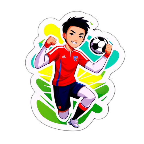 展现体育精神的贴纸