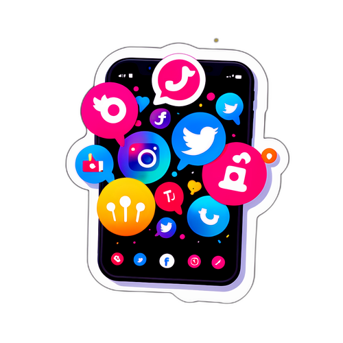 Ikon TikTok Playful dari Smartphone