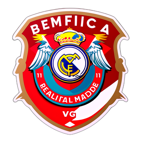 Přívěsek se scénami z utkání Benfica vs Real Madrid