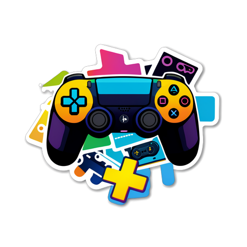 Ein cooler Aufkleber mit den neuesten PS Plus-Spielen