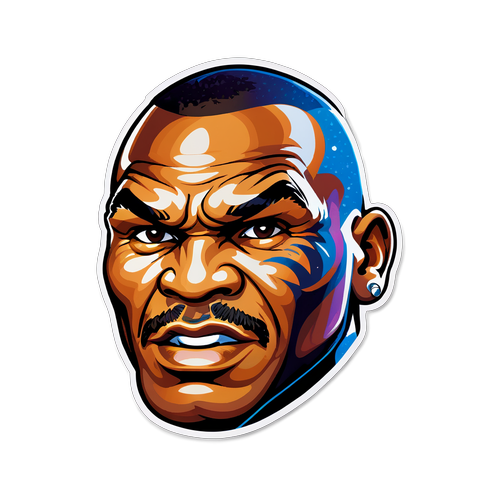 Lebendiges Porträt von Mike Tyson