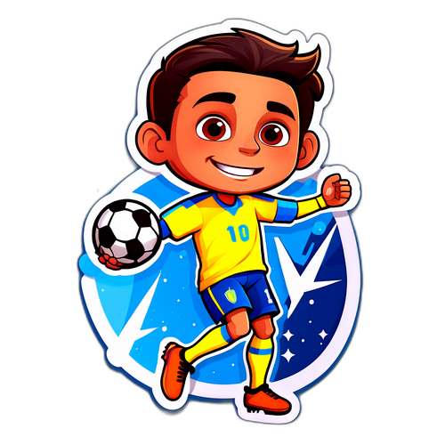 Adesivo do Renan Lodi em pose de gol