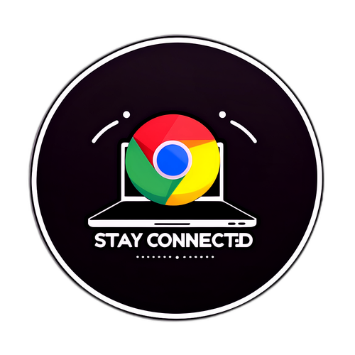 Stiker Chromebook Modern dengan Grafis Teknologi