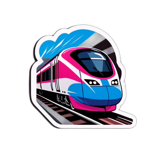 고속열차 터널 통과 스티커