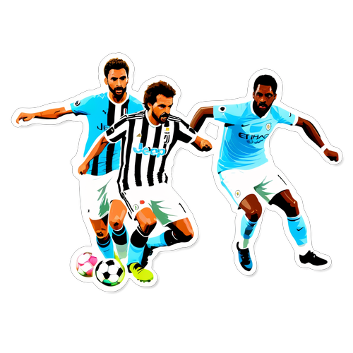 Sticker độc đáo cho cuộc so tài giữa Juventus và Man City