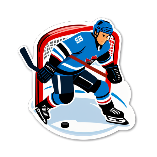 Stylisierte Eishockey-Szene mit Puck