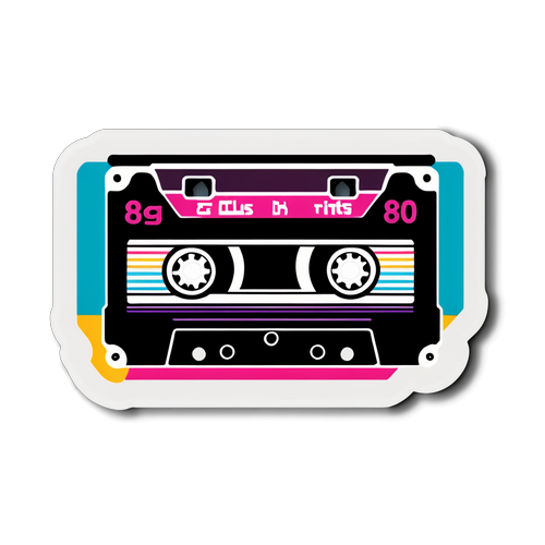 Retro '80s Hits Cassette Tape Sticker