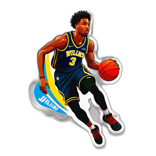 Dynamic Basketball Sticker Featuring Jalen Williams