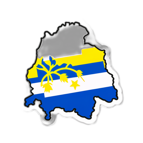Sticker cu o hartă a Bosniei și României