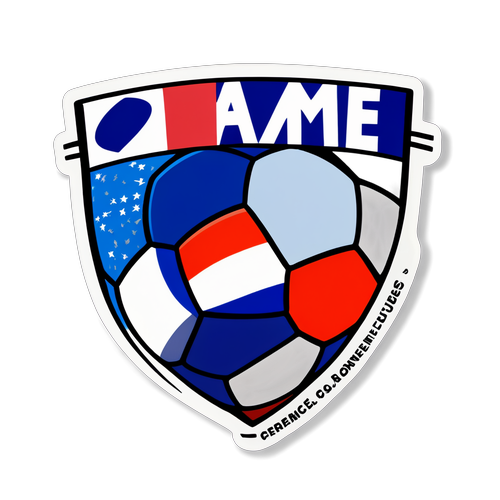 Un ballon de football avec les drapeaux des clubs français