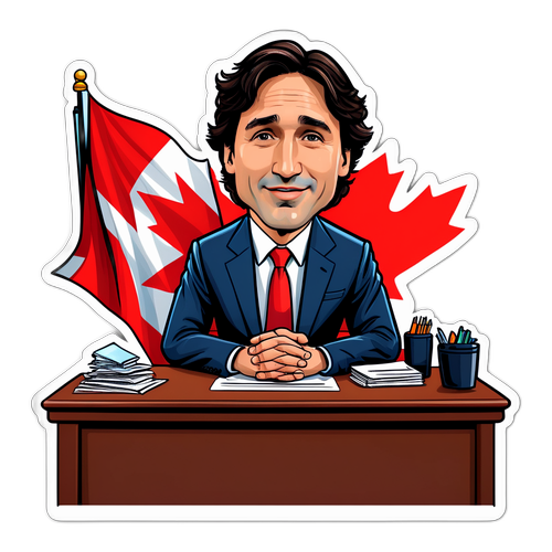 Justin Trudeau karikatúra matricája