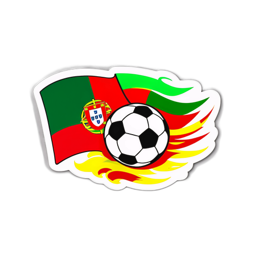 Vlag en Voetbal Sticker