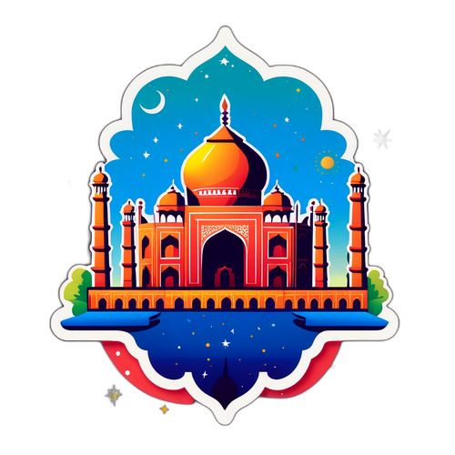 Adesivo Taj Mahal e Festival