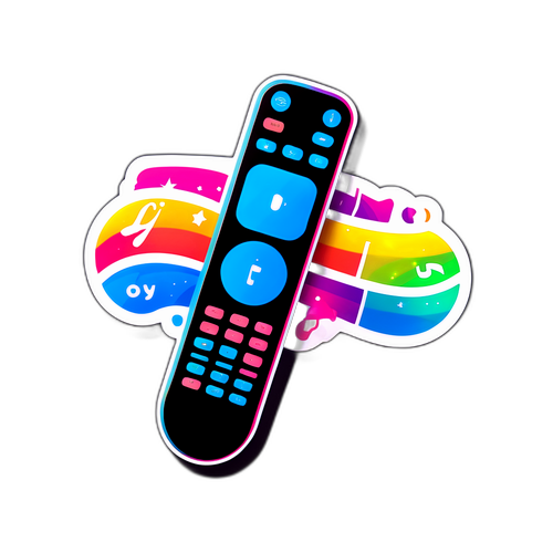 Moderner TV-Fernbedienung Aufkleber für Joyn