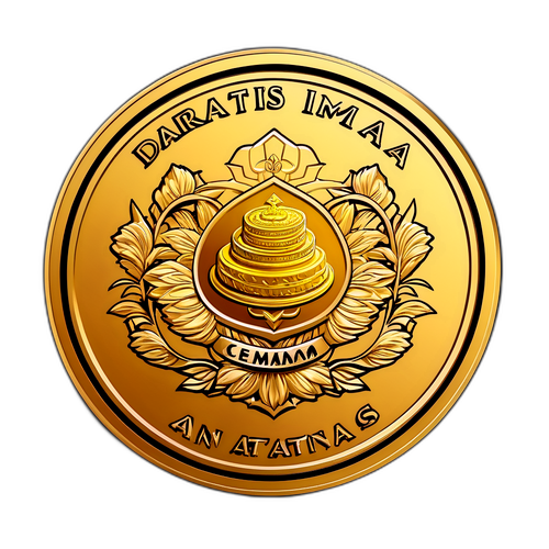Stiker Koin Emas Mewah
