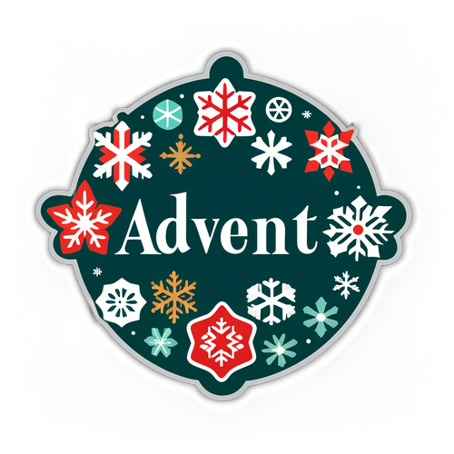 Minimalist Advent Sticker mit Weihnachtsmotiven