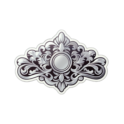 고급스러운 은색 장식 스티커