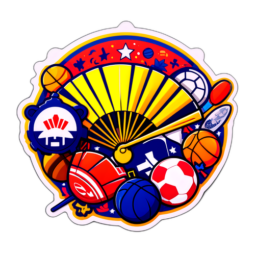 Sticker cu un fan susținând echipa preferată