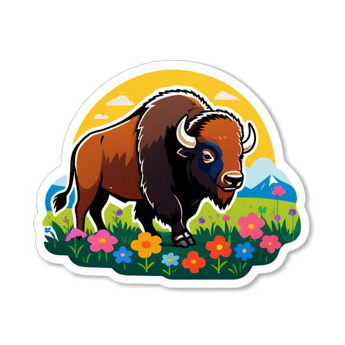 Wild at Heart: Ang Makulay na Side ng Bison sa mga Kakatuwang Bulaklak!