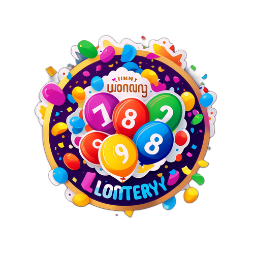 Vibrant Lottery-Themed Sticker