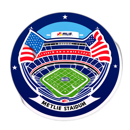 Sticker met iconische afbeelding van MetLife Stadium