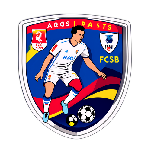 Αυτοκόλλητο για τον αγώνα FCSB - Άρτζες Πιτέστι