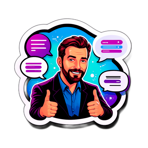 Autocollant dynamique de Benjamin Voisin avec des critiques de films lumineuses