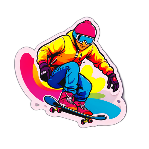 Autocollant de Klaebo en mode skateboard