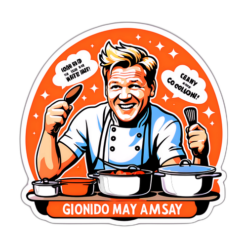 Humorous Gordon Ramsay Quote Cooking Sticker