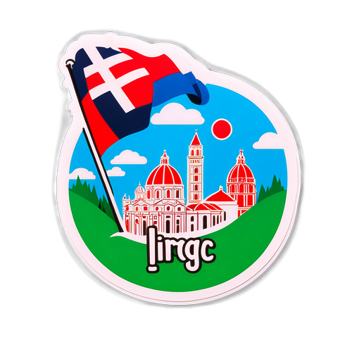 Sticker cu peisajul Italiei