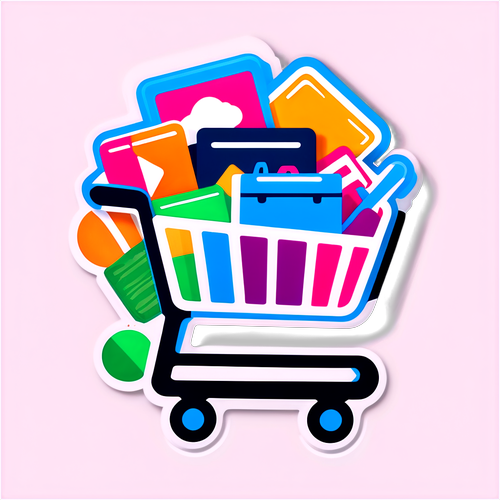 Klarna Logotyp med Färgglada Shoppingikoner