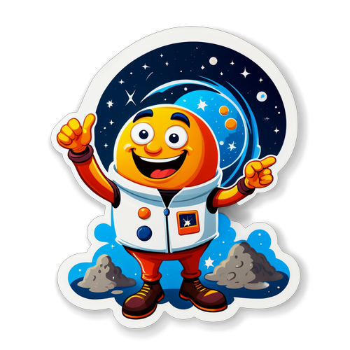 Whimsical Meteorologist Astronaut Sticker