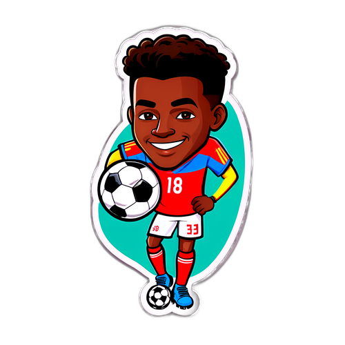 Desenho de jogador de futebol inspirado no Renê