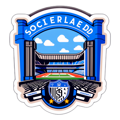 Kibandiko cha Mtindo wa Kale wa Uwanja wa Real Sociedad