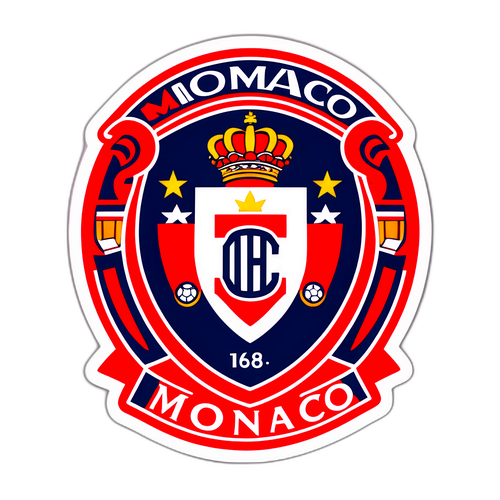 Αυτοκόλλητο με το λογότυπο της Μονακό FC