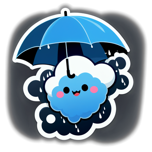 驚愕！かわいい雨雲キャラクターが傘を差し出す理由とは？