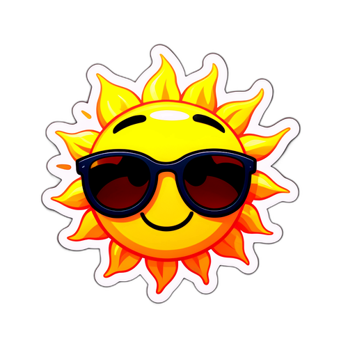 Sol med solbriller