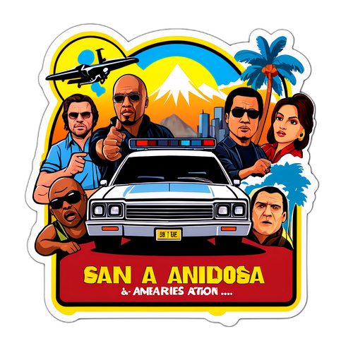 Création d'un autocollant humoristique inspiré de San Andreas