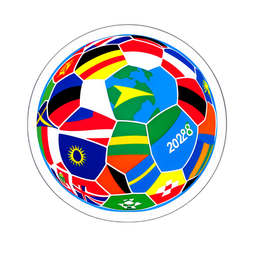 Diseño de una pelota de fútbol representando la Copa Mundial 2026