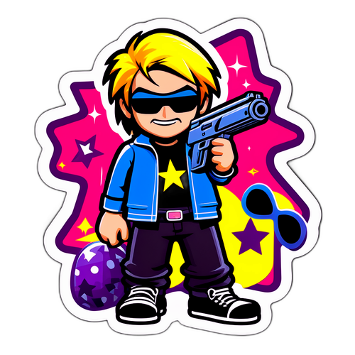 Nostalgisk klistermärke som hyllar Rockstars klassiska spel