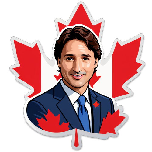 Adesivo Politico di Justin Trudeau