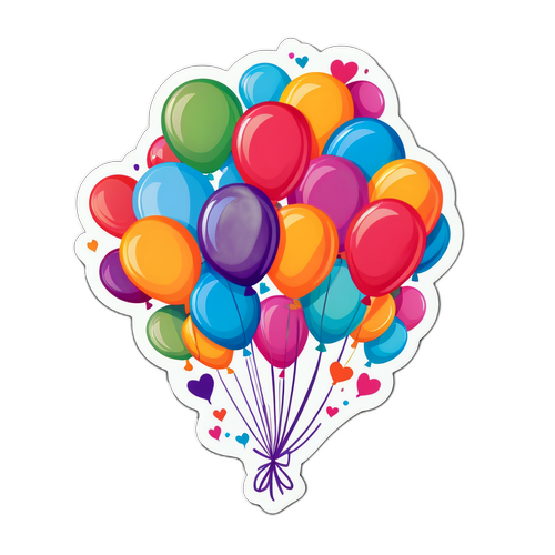婚礼庆祝气球图案