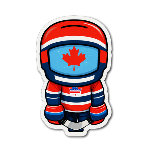 Autocollant humoristique pour les fans de hockey Canada contre USA