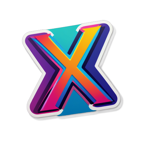 Nhà dán chữ 'X' nổi bật trên nền cầu vồng, biểu tượng cho thành công trong mọi lĩnh vực