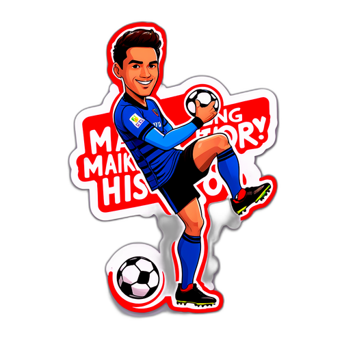 A caricatura de Adam Bareiro em ação