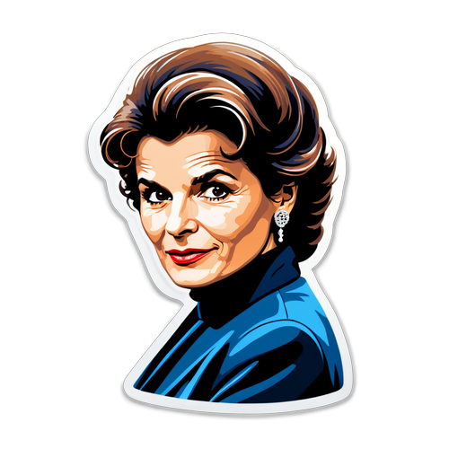 Sticker élégant inspiré par Fanny Ardant