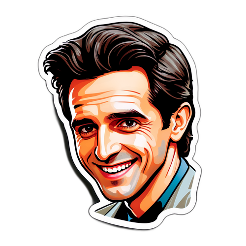 สติ๊กเกอร์ใบหน้าที่มีรอยยิ้มของเจมส์ แรนโซน