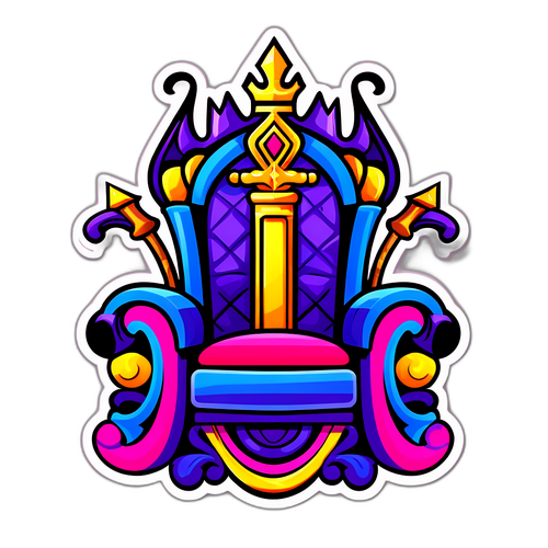 Αφηρημένη τέχνη με θεματικά βασιλικά σύμβολα